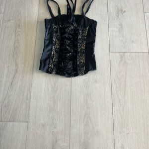 Tripp NYC Black Sleeveless Bodysuit Bustier